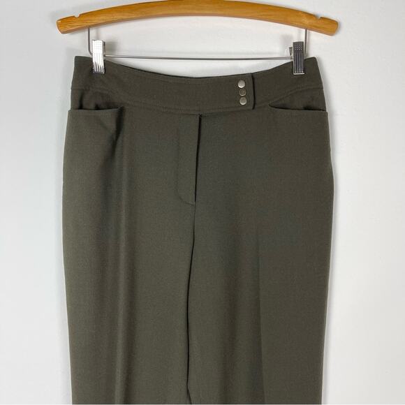 Vintage green high waisted trouser preppy wool pants 10 - Picture 2 of 5